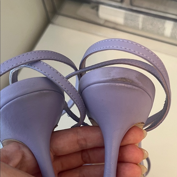 Tony Bianco Lavender Square Toe Strappy Heels | Size 8 | Minimal Sandals - Picture 7 of 17
